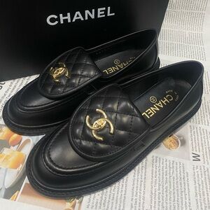 Chanel Women's Black Loafers